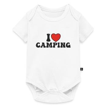 I love Camping - Baby Premium Kurzarmbody - Weiß - Vorne