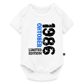 1986 Oktober Limited Edition 37. Geburtstag Deko - Baby Premium Kurzarmbody - Weiß - Vorne