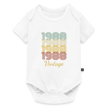 Vintage Birthday Gift Born In 1988 Slogan - Baby Premium short-sleeve bodysuit - white - Front