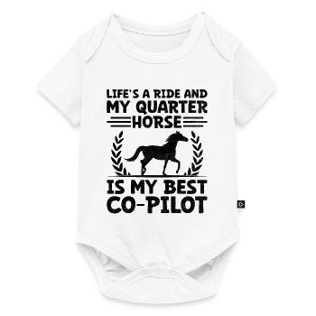 American Quarter Horse Reitpferd Liebhaber Hors - Baby Premium Kurzarmbody - Weiß - Vorne