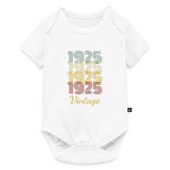 Vintage Geburtstagsgeschenk Geboren 1925 Slogan - Baby Premium Kurzarmbody - Weiß - Vorne