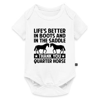 American Quarter Horse Equestrian Horse Lover Hors - Baby Premium short-sleeve bodysuit - white - Front