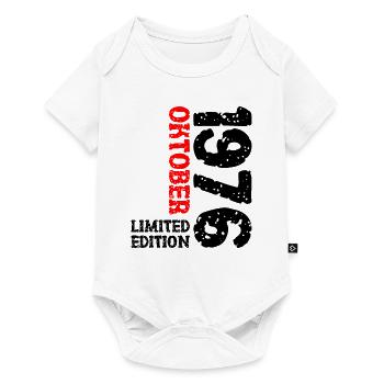 1976 Oktober Limited Edition 47. Geburtstag Deko - Baby Premium Kurzarmbody - Weiß - Vorne