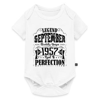 September 1957. September Birthday Gift. - Baby Premium short-sleeve bodysuit - white - Front