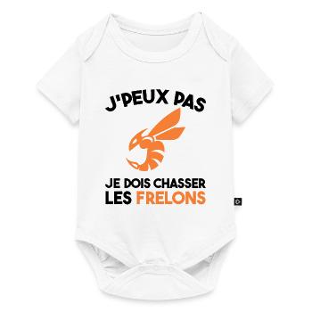 Chasseur De Frelons Insecte J'peux Pas Humour - Body à manches courtes Premium Bébé - blanc - Devant