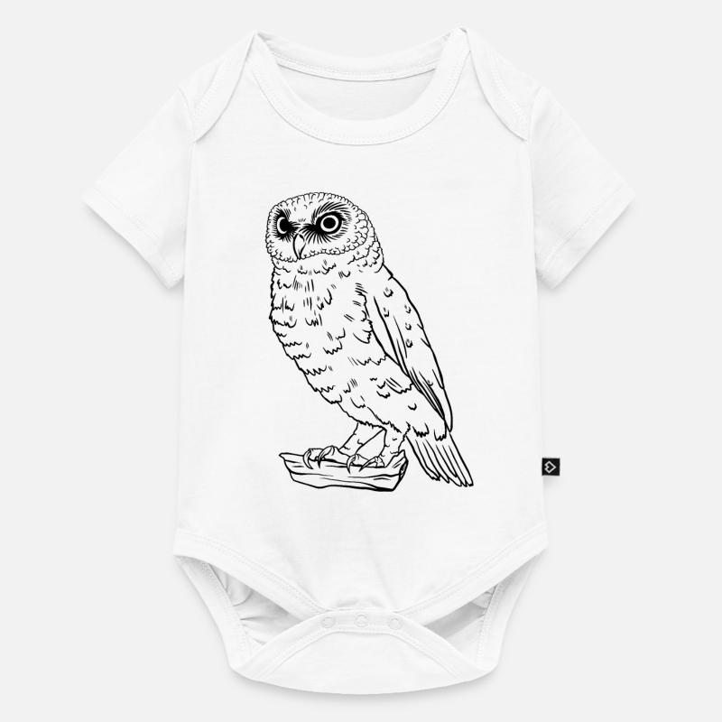Einfach Eule - Baby Premium Kurzarmbody - Weiß