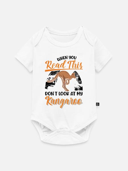 Australisches Känguru Australien Kangaroo - Baby Premium Kurzarmbody - Weiß