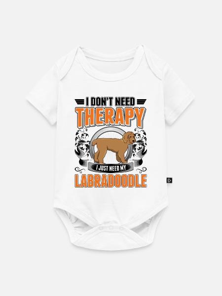 Labradoodle Therapie - Baby Premium Kurzarmbody - Weiß