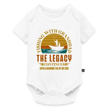 Pêche Grand-père Grand-père Pêcheur Grand-enfant Drôle - Body à manches courtes Premium Bébé - blanc - Devant