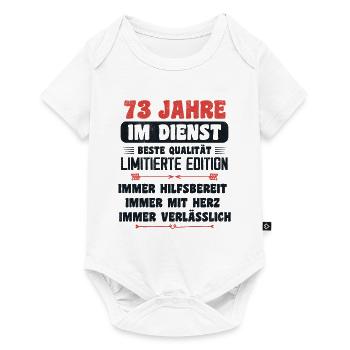 73 Jahre im Dienst 73 Jähriges Dienstjubiläum - Baby Premium Kurzarmbody - Weiß - Vorne