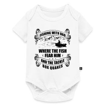 Pêche Papa Papa Pêcheur Childern Drôle Poisson Alors - Body à manches courtes Premium Bébé - blanc - Devant
