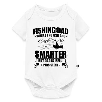 Pêche Papa Papa Pêcheur Childern Drôle Poisson Alors - Body à manches courtes Premium Bébé - blanc - Devant