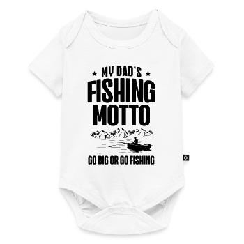 Pêche Papa Papa Pêcheur Childern Drôle Poisson Alors - Body à manches courtes Premium Bébé - blanc - Devant