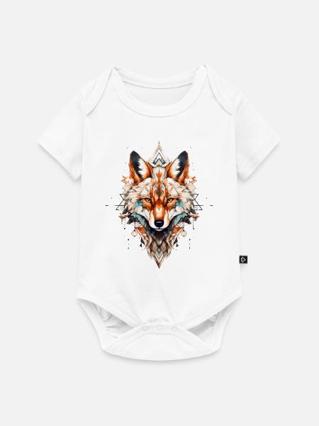 Fuchs - Baby Premium Kurzarmbody - Weiß