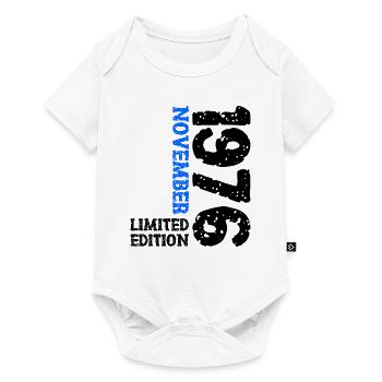 1976 November Limited Edition 47. Geburtstag Deko - Baby Premium Kurzarmbody - Weiß - Vorne