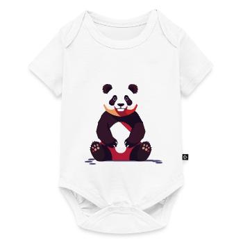 Panda Bear Drawing Cute Panda Animal Design - Baby Premium short-sleeve bodysuit - white - Front