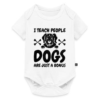 Dresseur de chiens Formation de chiens Chiens Soins pour animaux de compagnie Pr - Body à manches courtes Premium Bébé - blanc - Devant