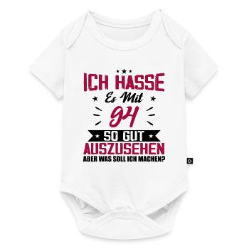 Ich hasse es mit 94 Geburtstag Gut Aussehen - Baby Premium Kurzarmbody - Weiß - Vorne