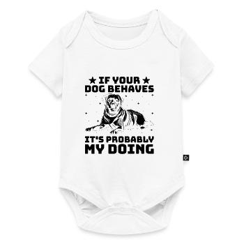 Dresseur de chiens Dressage de chiens Dressage de chiens Soins aux animaux de compagnie Pr - Body à manches courtes Premium Bébé - blanc - Devant