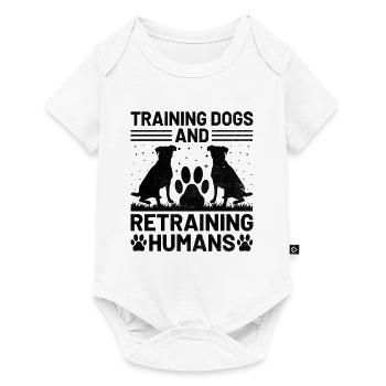 Dresseur de chiens Dressage de chiens Dressage de chiens Soins aux animaux de compagnie Pr - Body à manches courtes Premium Bébé - blanc - Devant