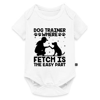 Dresseur de chiens Dressage de chiens Dressage de chiens Soins aux animaux de compagnie Pr - Body à manches courtes Premium Bébé - blanc - Devant