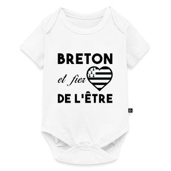Bretagne - Breton et fier de l'être Fierté région - Body à manches courtes Premium Bébé - blanc - Devant