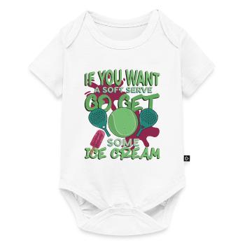 Wenn Sie Einen Weichen Aufschlag Wünschen - Baby Premium Kurzarmbody - Weiß - Vorne