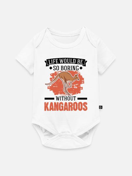 Australisches Känguru Australien Kangaroo - Baby Premium Kurzarmbody - Weiß