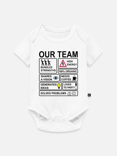 Team - Baby Premium Kurzarmbody - Weiß