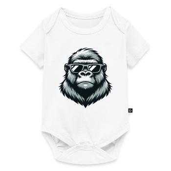 Gorilla with sunglasses - Baby Premium short-sleeve bodysuit - white - Front