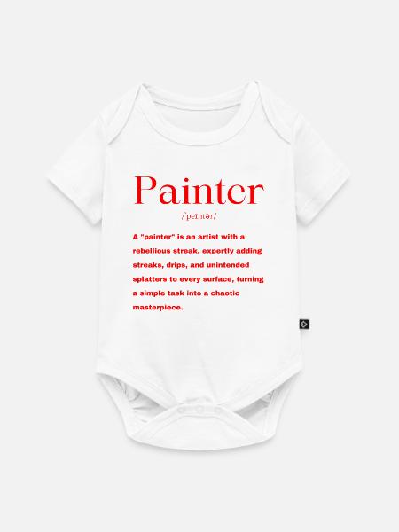 Maler Spruch - Baby Premium Kurzarmbody - Weiß