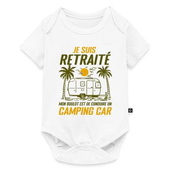 Je Suis Un Retraité Avec Un Camping Car - Body à manches courtes Premium Bébé - blanc - Devant