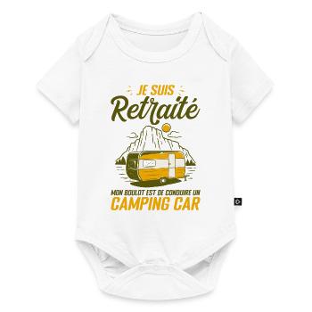 Je Suis Un Retraité Avec Un Camping Car - Body à manches courtes Premium Bébé - blanc - Devant