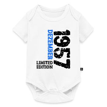 1957 December Limited Edition 66th Birthday Decoration - Baby Premium short-sleeve bodysuit - white - Front