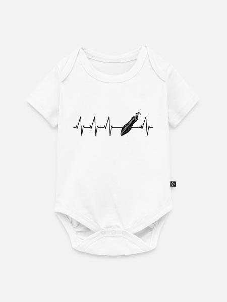 Dulcimer-Musiker Zupfinstrument Hammered Hackbrett - Baby Premium Kurzarmbody - Weiß