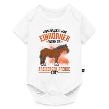 Freiberger Pferd Einhorn - Baby Premium Kurzarmbody - Weiß - Vorne