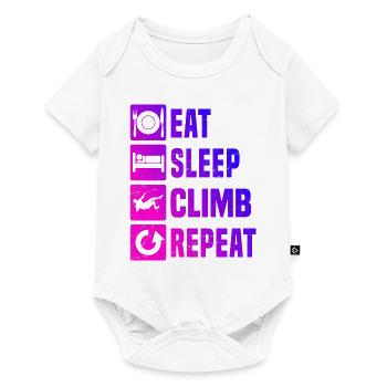 Escalade de bloc Femmes Grimpeur Escalade de bloc - Body à manches courtes Premium Bébé - blanc - Devant