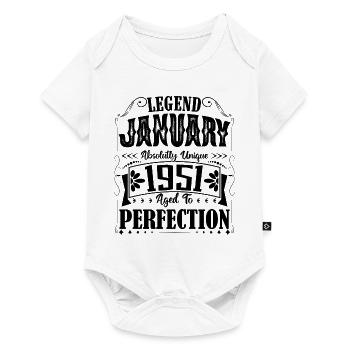 January 1951. January 1951 Birthday Gift. - Baby Premium short-sleeve bodysuit - white - Front