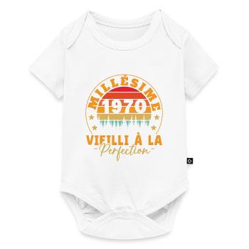 Millésime 1970, Cadeau D'anniversaire Vintage 1970 - Body à manches courtes Premium Bébé - blanc - Devant