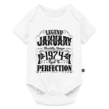 Janvier 1974. Cadeau d'Anniversaire janvier 1974. - Body à manches courtes Premium Bébé - blanc - Devant