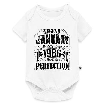 Janvier 1986. Cadeau d'Anniversaire janvier 1986. - Body à manches courtes Premium Bébé - blanc - Devant