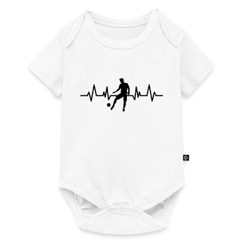 Football Heartbeat Heartbeat Gift - Baby Premium short-sleeve bodysuit - white - Front
