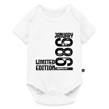 Cadeau Anniversaire Janvier 1986. January 1986. - Body à manches courtes Premium Bébé - blanc - Devant