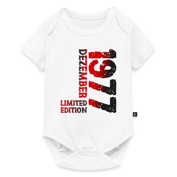 1977 Dezember Limited Edition 46. Geburtstag Deko - Baby Premium Kurzarmbody - Weiß - Vorne