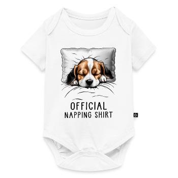 Beagle Chemise de sieste officielle - Body à manches courtes Premium Bébé - blanc - Devant