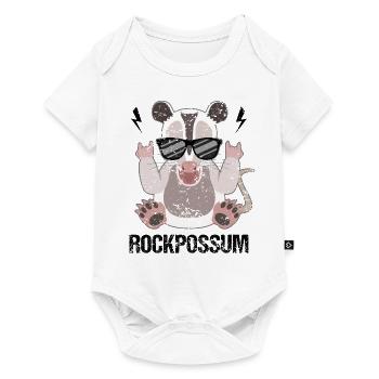 Cool lunettes de soleil opossum disant - Body à manches courtes Premium Bébé - blanc - Devant