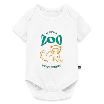 Life is a Zoo Stay Weird - Baby Premium short-sleeve bodysuit - white - Front