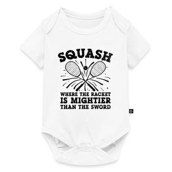Squash Player Squash Tennis Player Raquetball Spor - Baby Premium short-sleeve bodysuit - white - Front
