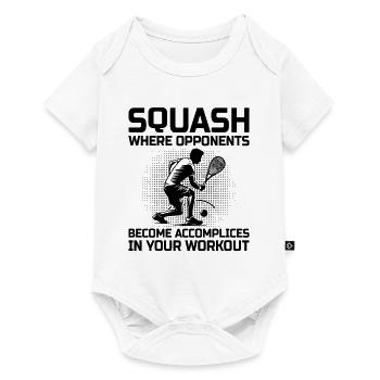 Squash Player Squash Tennis Player Raquetball Spor - Baby Premium short-sleeve bodysuit - white - Front