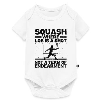 Joueur de squash Joueur de squash Joueur de tennis Raquetball Spor - Body à manches courtes Premium Bébé - blanc - Devant